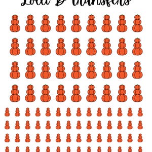 May include: A sheet of 60 orange pumpkin stack stickers. The stickers are perfect for fall crafts, decorating, and adding a festive touch to your projects.
