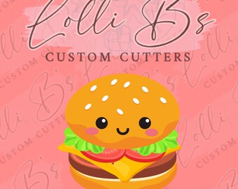 Hamburger or Burger 01 Cookie Cutter and Fondant Cutter