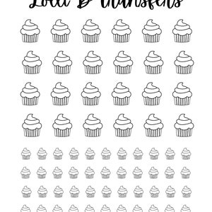 Cupcake Royal Icing Transfer Sheet