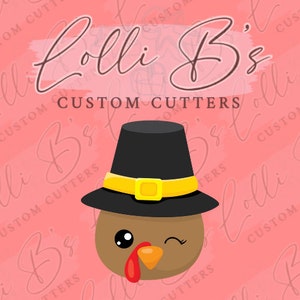 Pilgrim Turkey Cookie Cutter and Fondant Cutter
