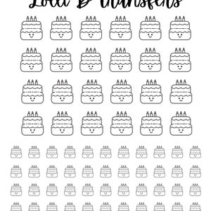 Birthday Cake Royal Icing Transfer Sheet