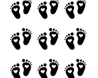 Feuille de transfert de glaçage Baby Feet