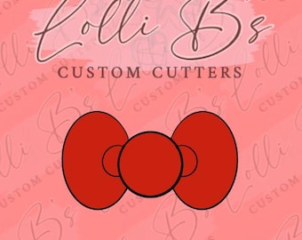 Kitty Bow Cookie Cutter and Fondant Cutter