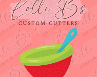 Bowl Cookie Cutter: Mixing, Soup, Cereal Fondant Cutter