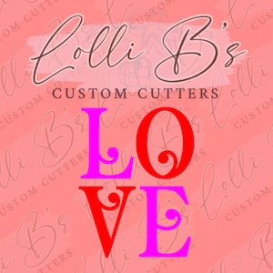 EDDIE Image LOVE, Valentine, Cookie Pattern - Digital File