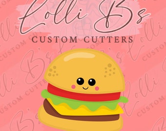 Hamburger or Burger 02 Cookie Cutter and Fondant Cutter