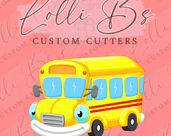 School Bus Cookie Cutter and Fondant Cutter