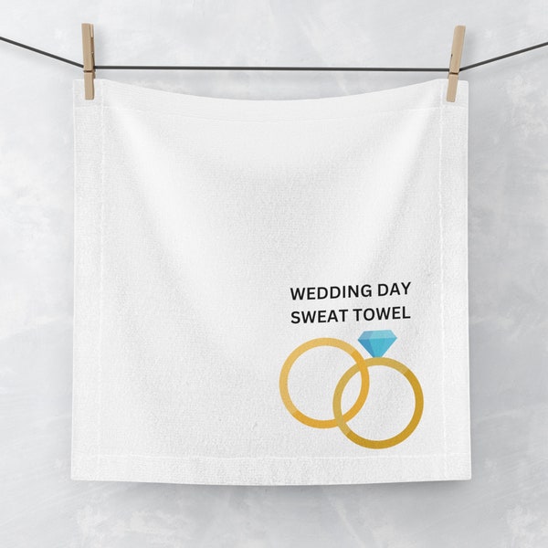 Cute Gift For Him Wedding Day Sweat Towel, Gift for Groom, Wedding Day Gift, Gift from Best Man, Groomsmen Gift, Father of Bride Gift