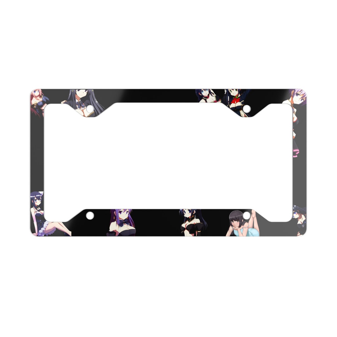 Anime License Plate Frame Anime Girls for Car Anime License Etsy