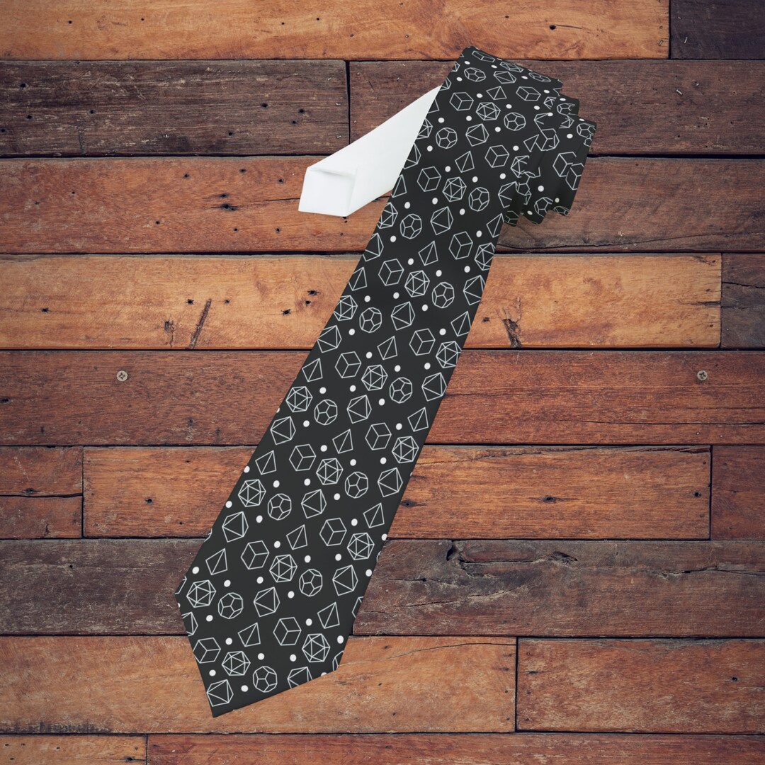 Luxury Stylish Polyhedral Dice Necktie Dice Tie D&D Dungeon Master's
