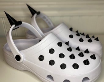 off white crocs custom
