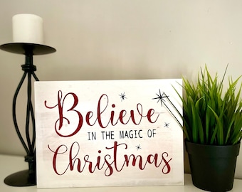 Hand Painted Christmas Themed Wood Sign