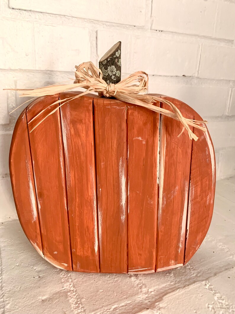 Wood Pumpkin, Farmhouse Pumpkin, Farmhouse Decor Etsy