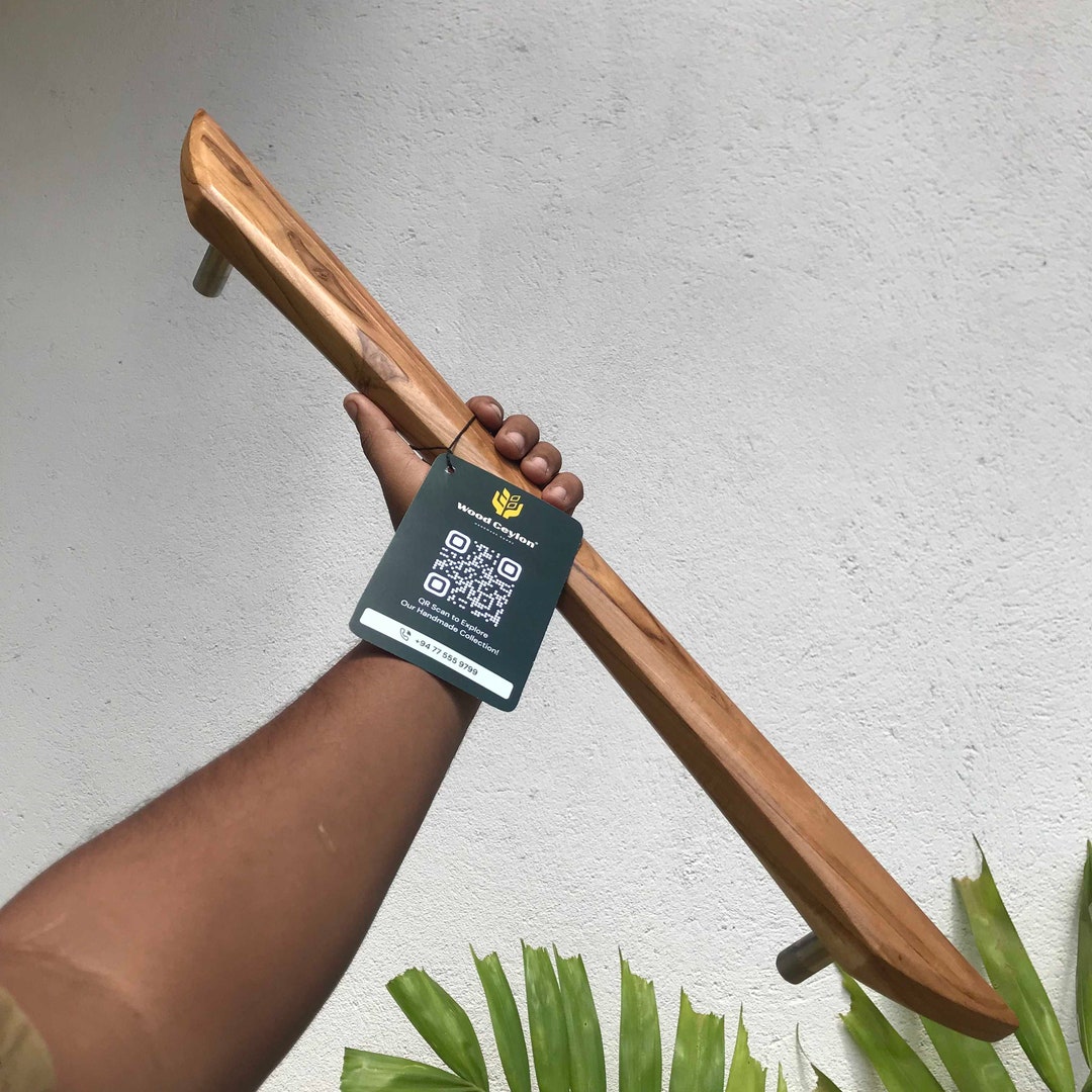 Handcrafted Teak Wood Handle Rustic Chic Home Accent Rustic Etsy