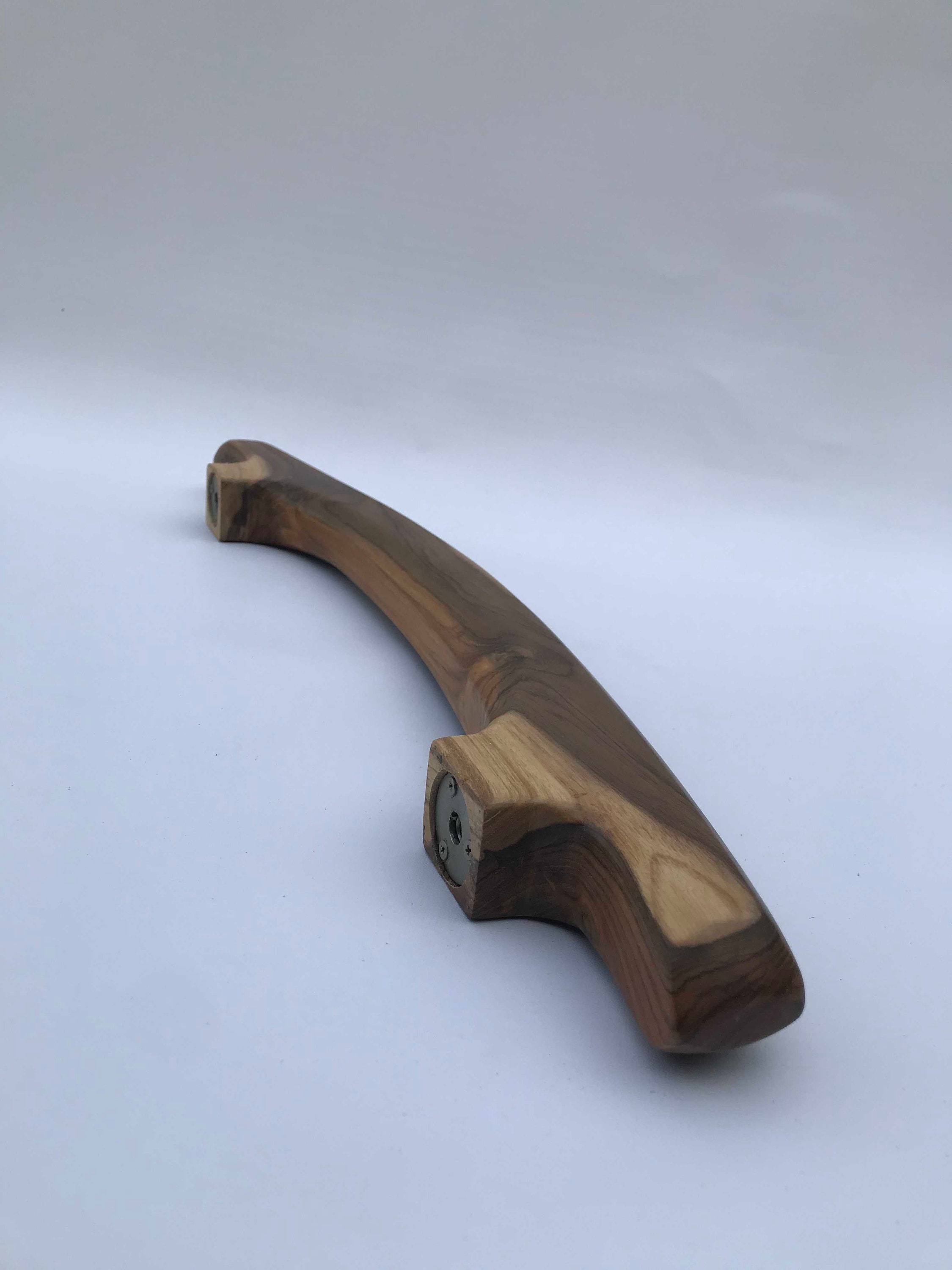 Teak Wood Door Handle Rustic Chic Home Accent, Elegant Wooden Pull