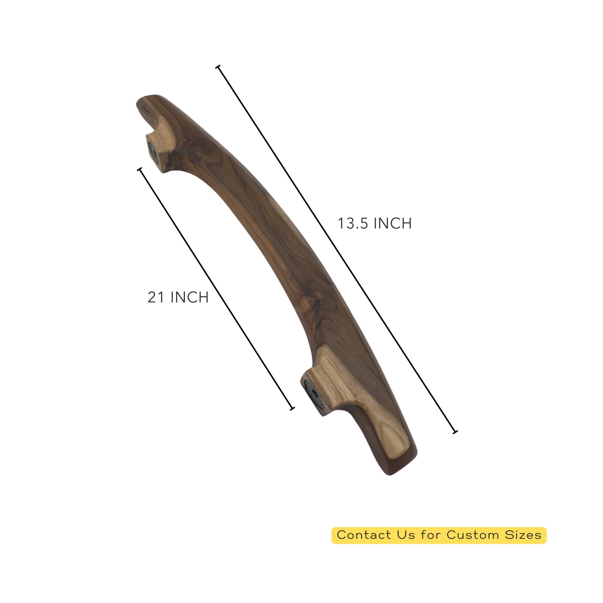 Teak Wood Door Handle Rustic Chic Home Accent, Elegant Wooden Pull