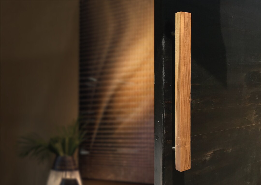 Teak Wood Handle Rustic Chic Home Accent, Rustic Door Hardware, Drawer