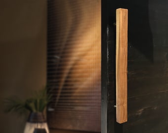 Teak Wood Handle  - Rustic Chic Home Accent, Rustic Door Hardware, Drawer Handle, Wood Pull, Simple Design