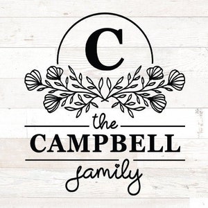 Farmhouse family last name sign svg, Family monogram svg, Family sign svg, Last name sign for svg cricut or png sublimation