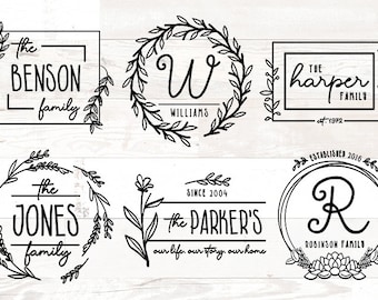 Download Family Name Sign Svg Etsy