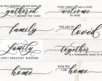 Family Quotes SVG Bundle: Rustic Home Sign Cut Files (Digital Download)