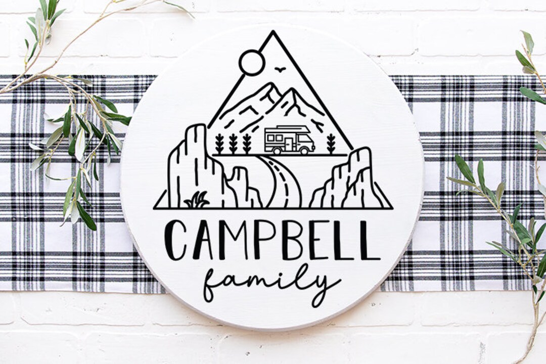 RV Camper Svg, Camp Name Sign, RV Camping Family Last Name Camper Sign ...