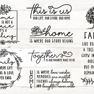 Familie Bundle Svg, Home Zeichen Bundle Svg, Zeichen Bundle Svg, Familie Zitate Svg für Cricut, Familie Svg, Familie Svg Sprüche, Familie Zitat Svg