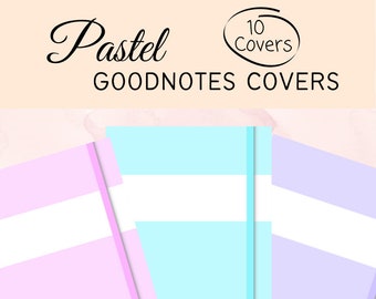 Simple Pastel GoodNotes Covers | Ten (10) covers | Digital Covers | Digital Notebook Covers | Notability Covers
