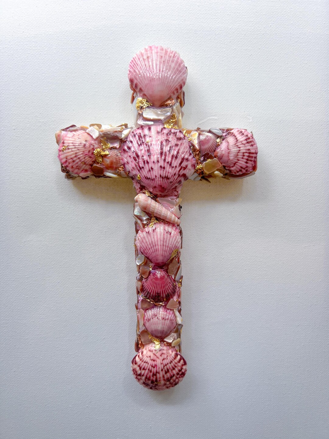 Seashell Cross - Pink - Etsy