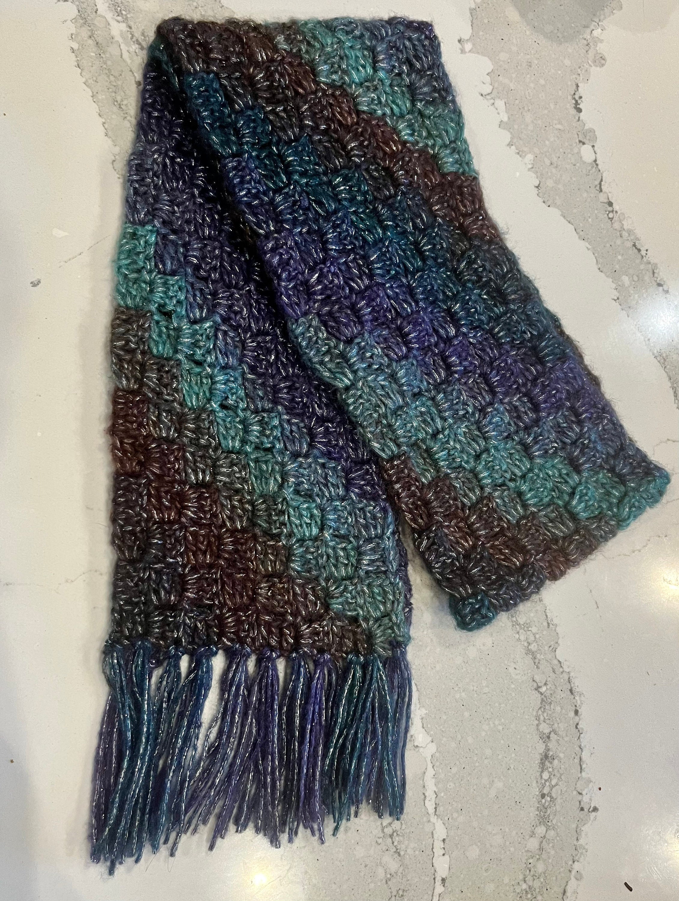 Metallic ombré infinity scarf