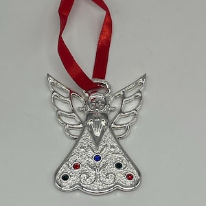 Lenox silver-tone angel Christmas tree ornament