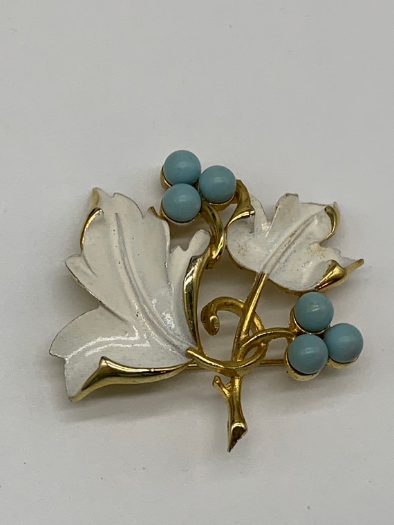 Vintage Sarah Coventry Blue stone Brooch - image 2