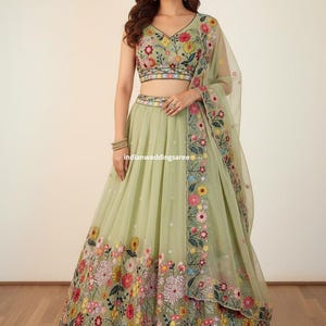LEHENGA CHOLI | Indian Wedding Guest Outfit | Bridesmaid Lehenga | Custom Made Crop Top Skirt