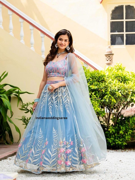 open lace back dress Yellow Thread Embroidered Net Party Wear Anarkali Gown With main image 1