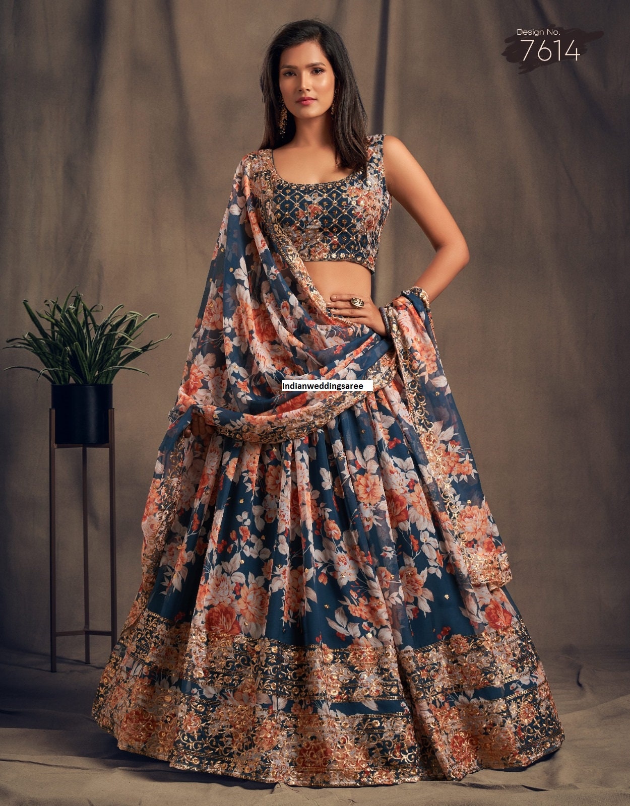 Designer Georgette BRIDEMAIDS LEHENGA CHOLI For Girls or Womens Wedding Ready Made