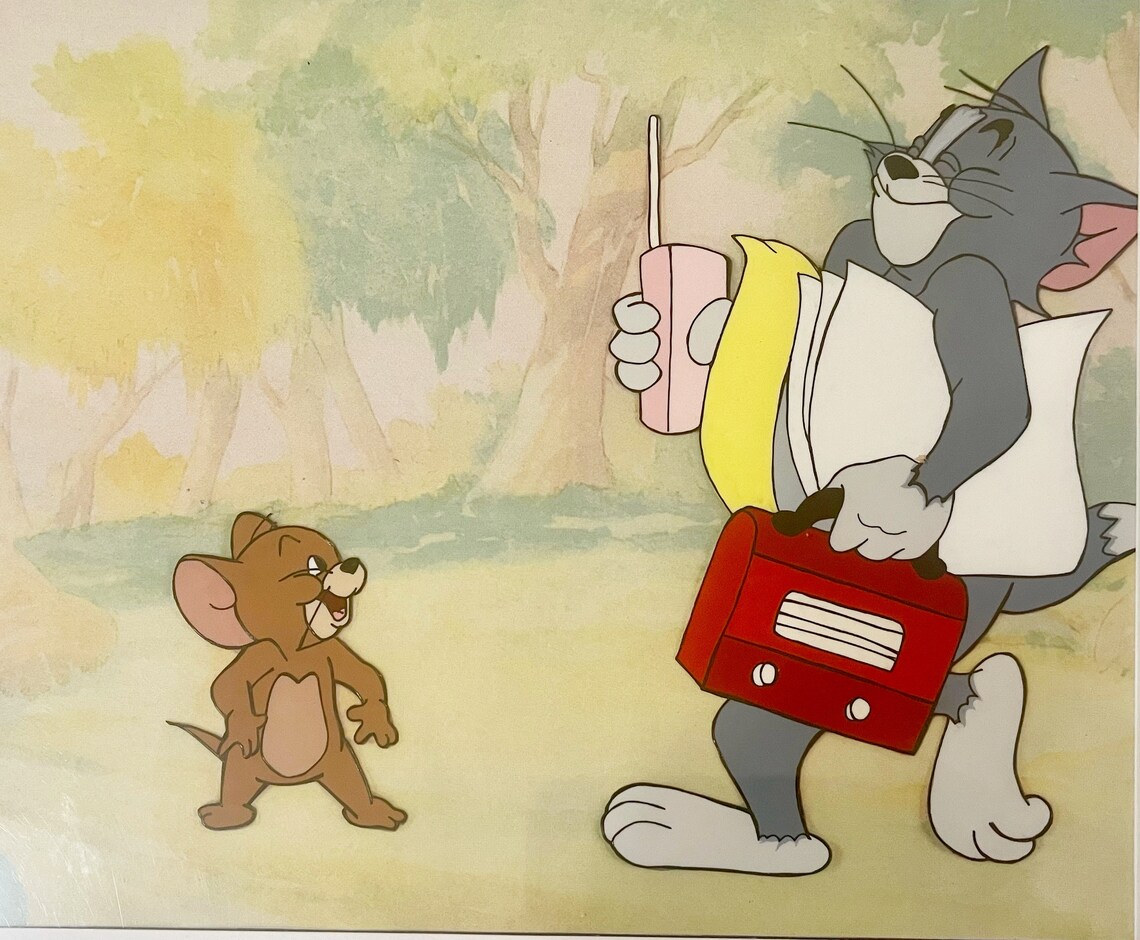 Tom and Jerry Cat Napping 1951 Animation Cel Reproduction Etsy