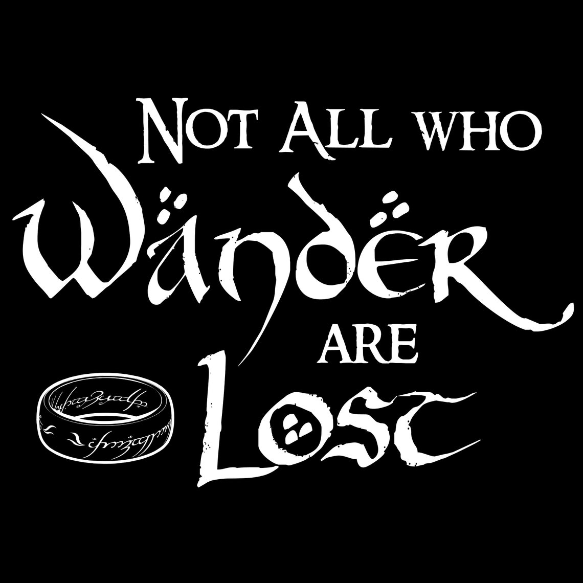 Not All Who Wander Are Lost Deutsch Not All Who Wander Are Lost LOTR Quote - Etsy