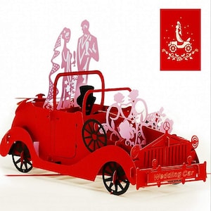 Carte de mariage pour couple Carte pop-up 3D / Carte de mariage / Saint Valentin / Carte d'anniversaire