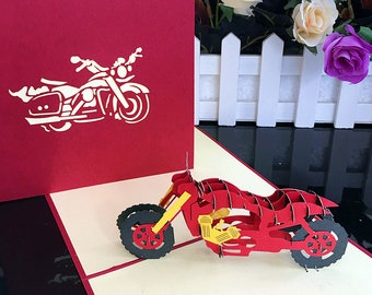 Motorbike - Motorcycle - Biker - 3d - Pop up Card