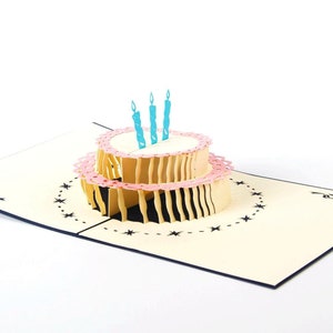 Birthday cake 3D pop up Greeting card / Birthday card