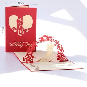 Wedding pop up card  Wedding & Engagement Cards / Valentines Day card / Invitations card