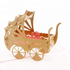 Neues Baby Karte | Baby Mädchen Karte | Karte Laser Cut | Pop Up Karte | Neugeborene Karte | Neues Baby Mädchen Karte | 3D-Babykarte UK