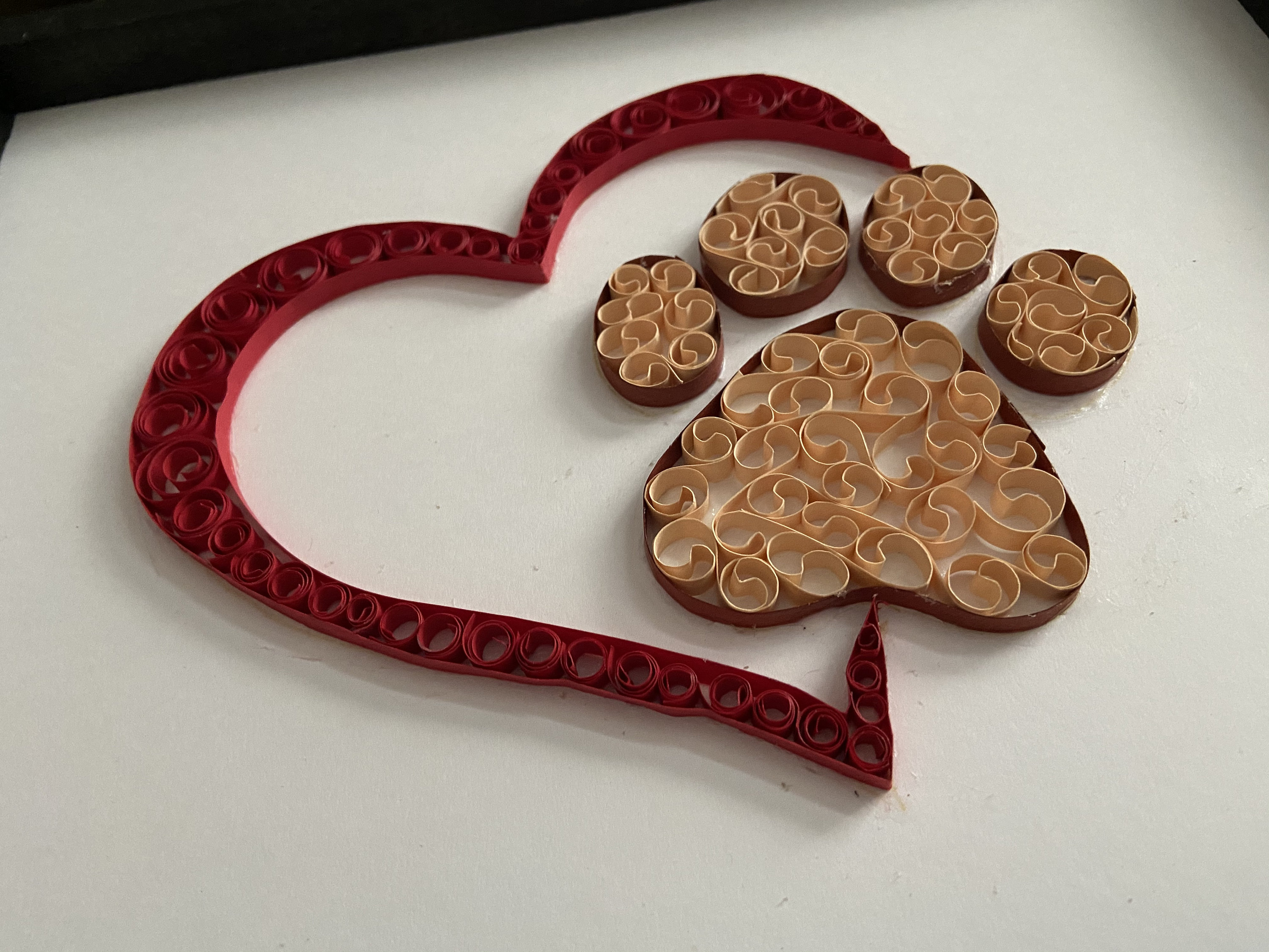 Quilling dog paw Etsy
