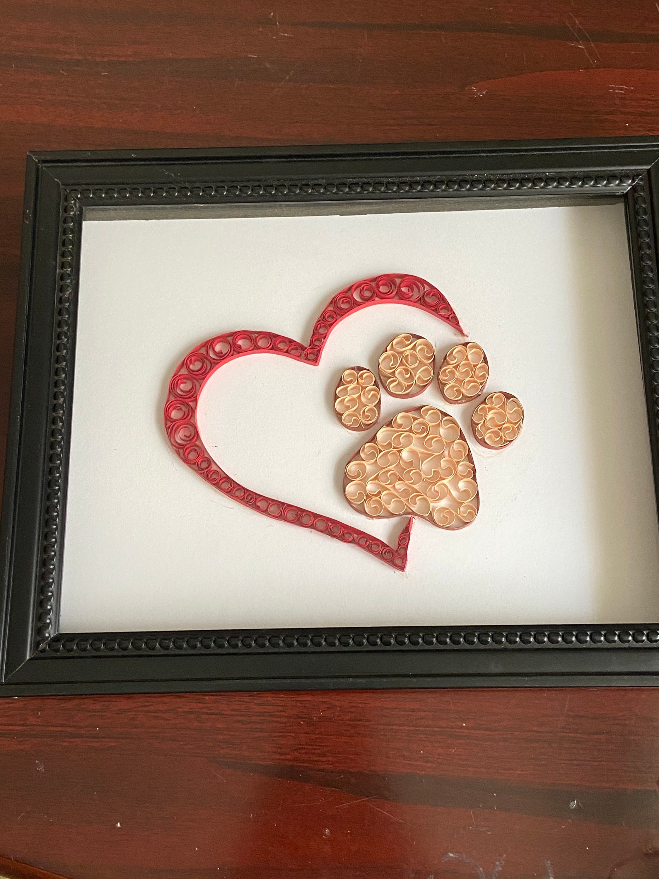 Quilling dog paw Etsy