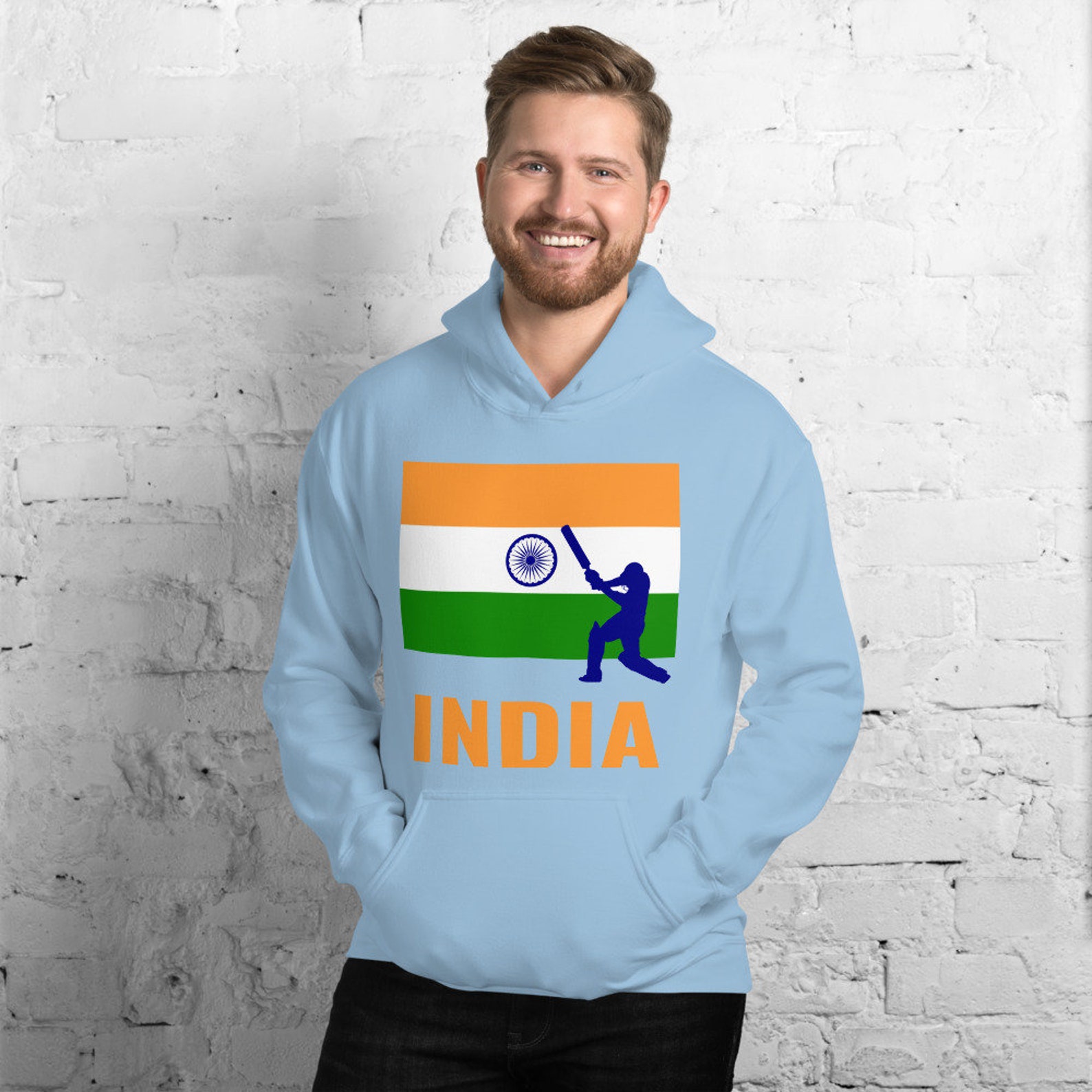 Mens India Cricket Hoodie India Cricket hoodie Mens Etsy