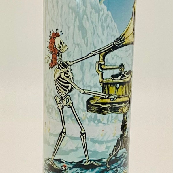 Grateful Dead Stainless Steel Water Bottle - 17oz With Skull & Roses Logo, Officially Licensed, Carry Loop