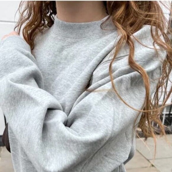All NEW Brandy Melville gray erica pullover crewneck sweatshirt with free white tank & more