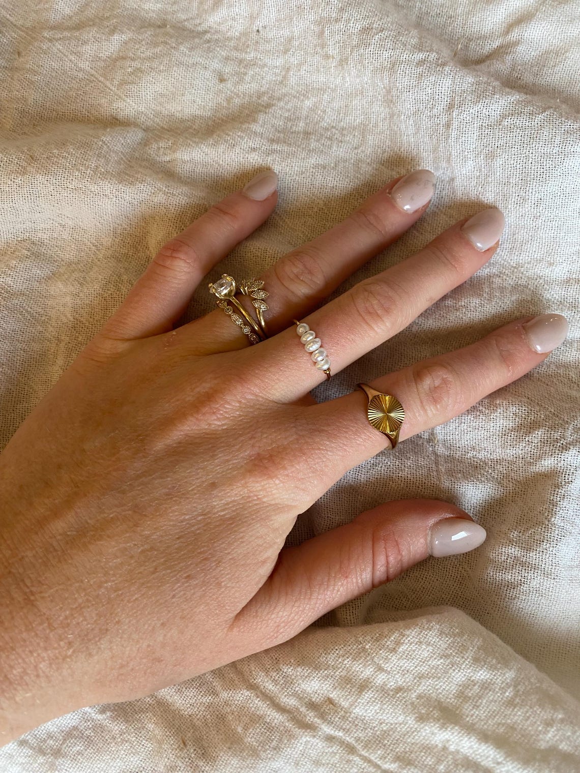 Dainty Pearl Ring // Fidget Ring // Waterproof//pearls Break Free - Etsy
