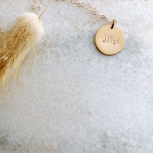 Jireh necklace brass/gold fill/sterling silver pendant christian