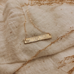 Bouquet bar // birth month flower bar necklace multiple flowers mother’s day gift christmas gift